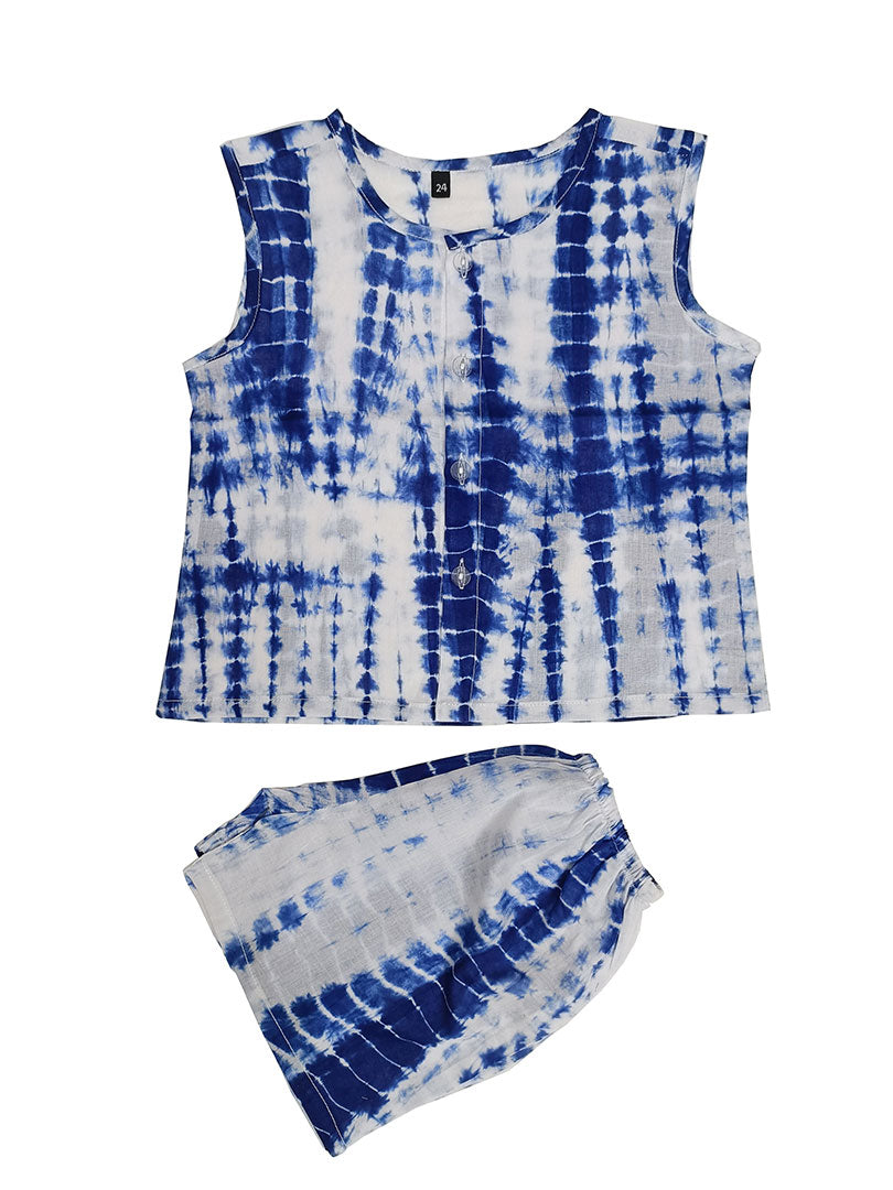 Blue Tie-Dyed Nima Pant Set