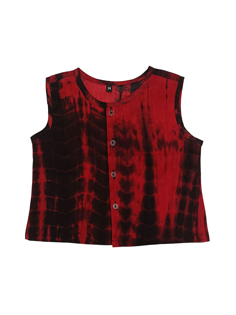 Red Tie-Dyed Nima Pant Set