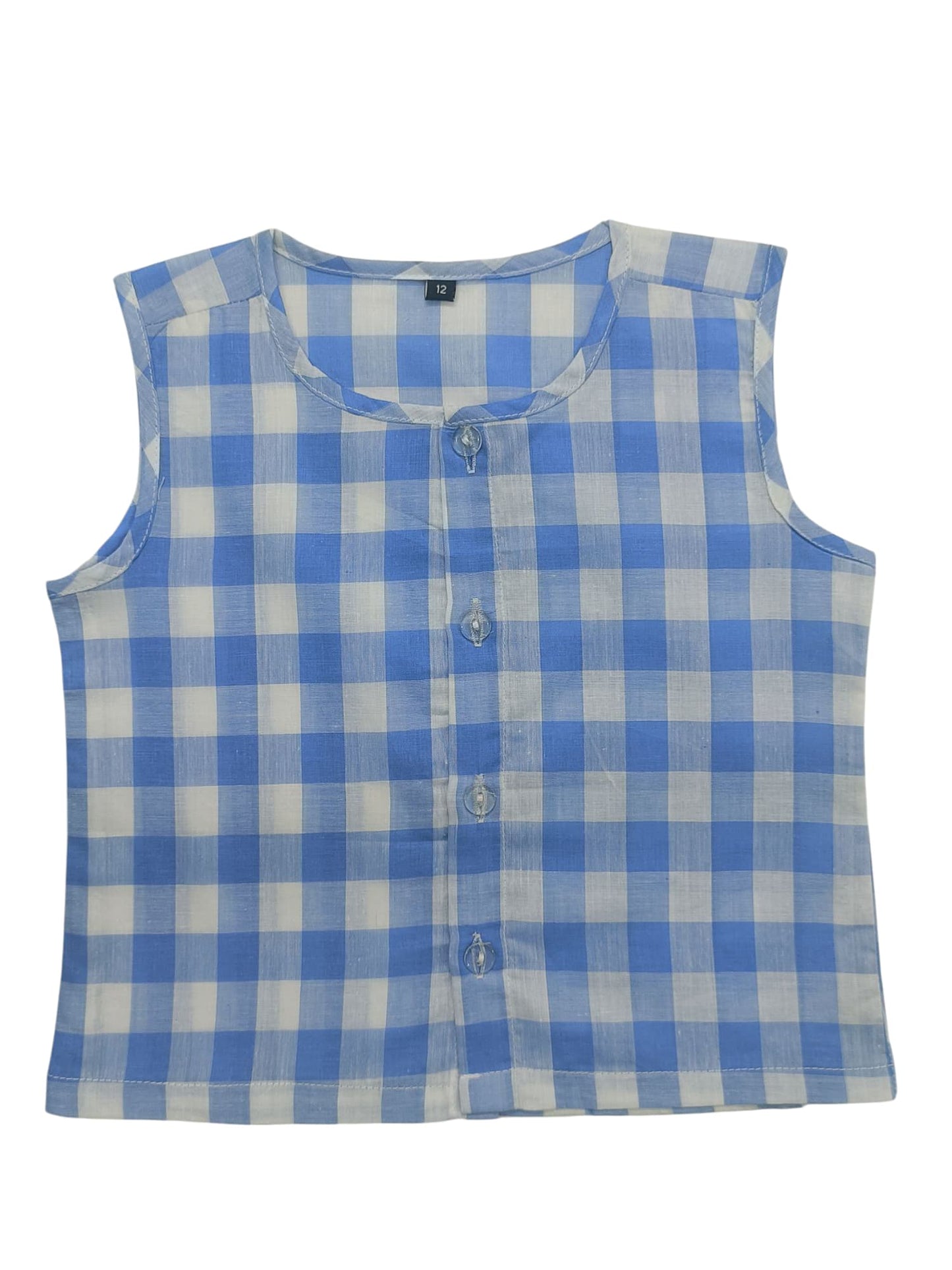 Blue Check voile shirt with matching pant