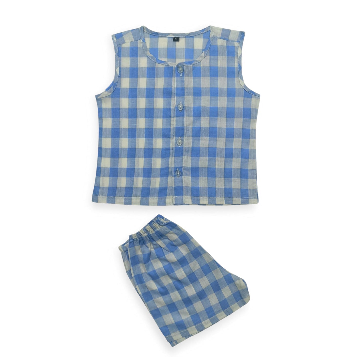Blue Check voile shirt with matching pant