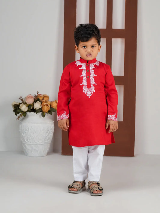 Red Panjabi with Paijama | SM225