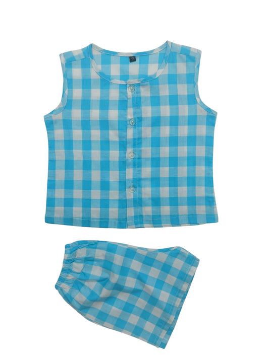 Sky Blue voile shirt with matching pant