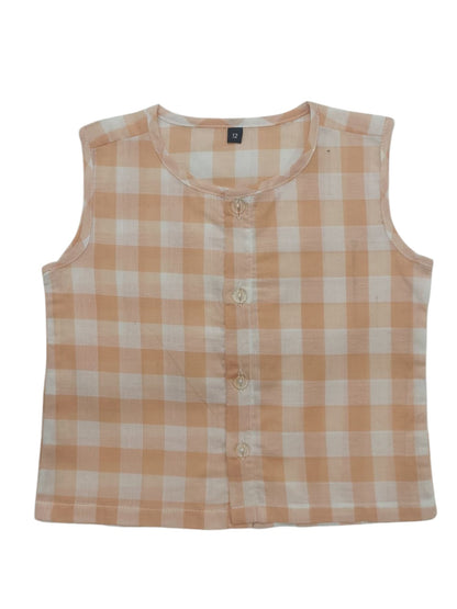 Light Orange voile shirt with matching pant