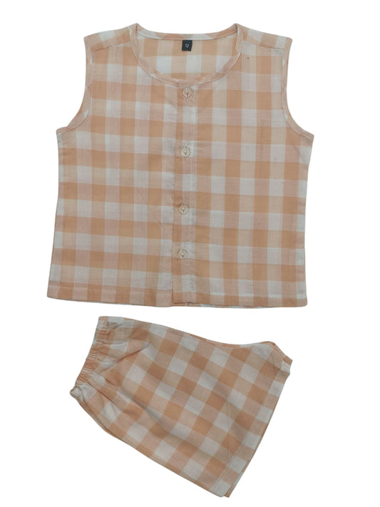Light Orange voile shirt with matching pant