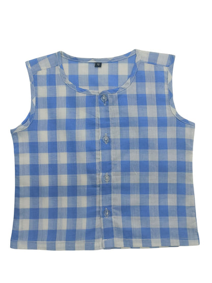 Blue Check voile shirt with matching pant