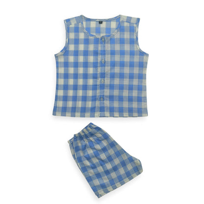 Blue Check voile shirt with matching pant